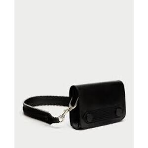 Black Leather Studded Zara Purse